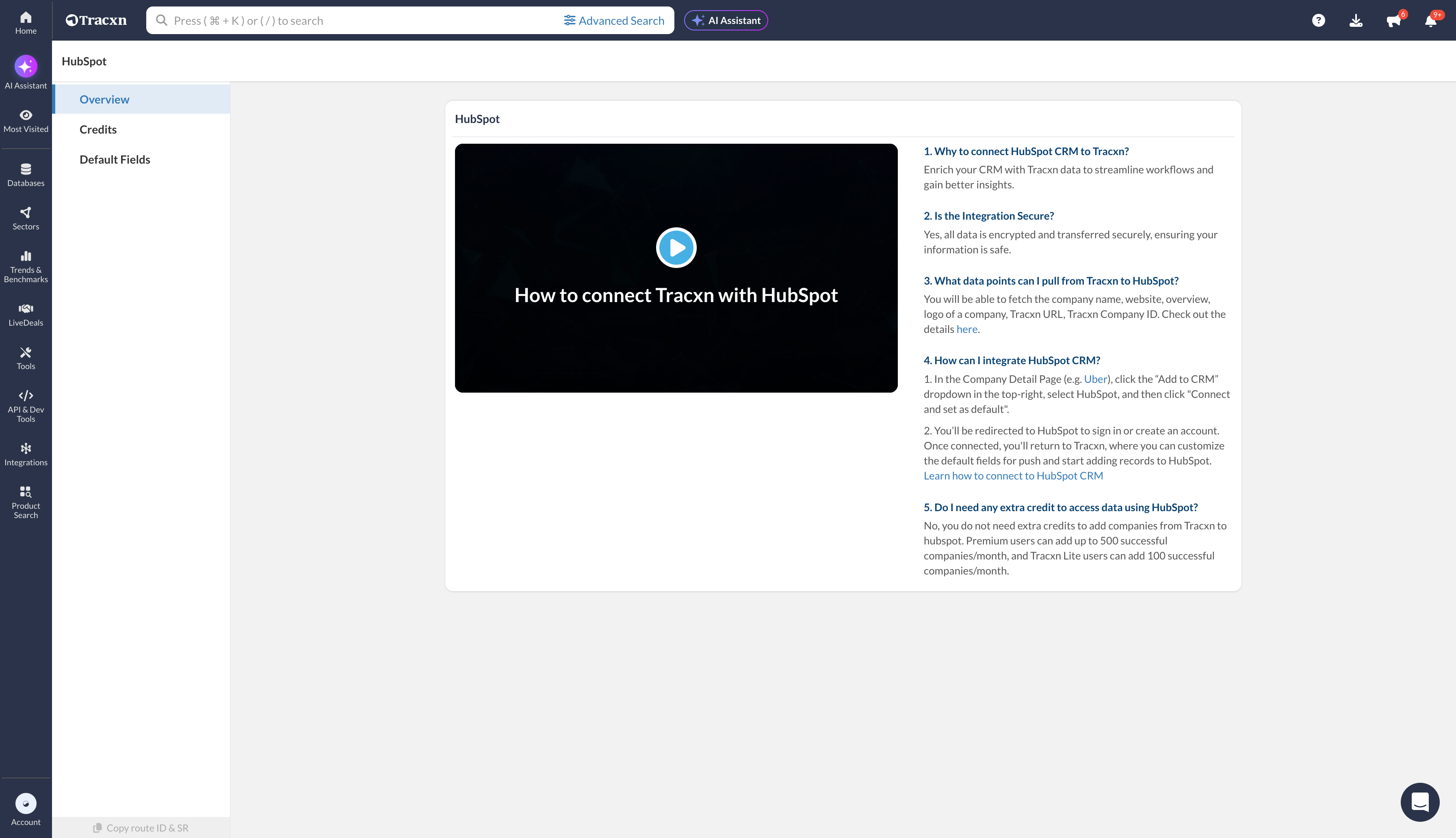 HubSpot Integration details